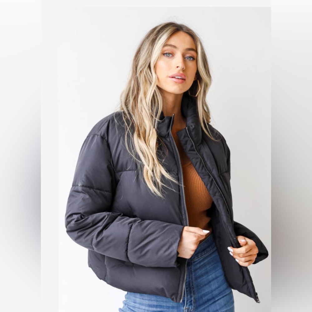 Black Winter Road Trip Puffer
